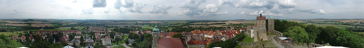 360° Panorama, aufgenommen vom Siebenspitzenturm der Burg