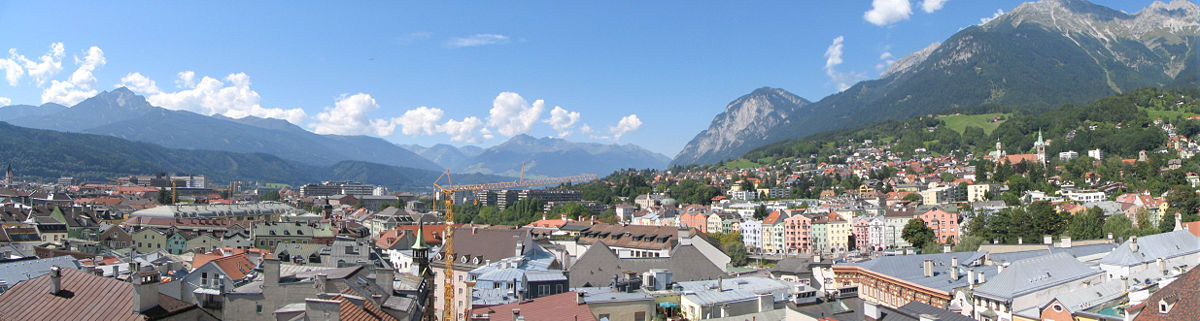 Innsbruck: Blick über die Stadt (Richtung Westen)