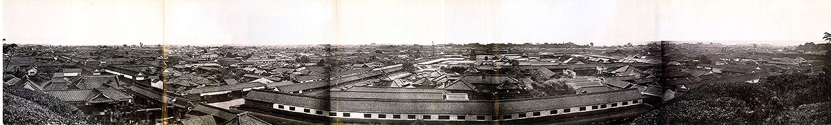 Panoramaaufnahme von Edo aus dem Jahr 1865/1866 von Felice Beato