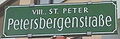 Straßenschild der Petersbergenstraße in St. Peter