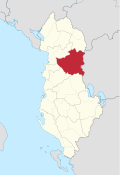 Diber County in Albania.svg