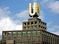 „Dortmunder U“ auf dem Dach des ehemaligen Gär- und Lagerhochhauses der Union-Brauerei