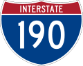 Straßenschild „Interstate 190“