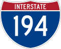Straßenschild „Interstate 194“