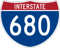 Straßenschild „Interstate 680“