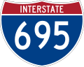 Straßenschild „Interstate 695“