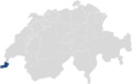 Lage des Kantons Genf