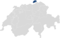 Lage des Kantons Schaffhausen