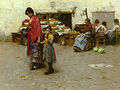 Taylor Albert Chevallier A Day at the Market 1887 Oil On Canvas.jpg