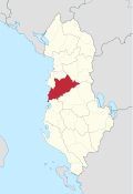 Tirana County in Albania.svg