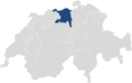 Lage des Kantons Aargau