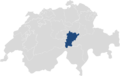 Lage des Kantons Uri