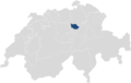 Lage des Kantons Zug