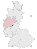 Deutschlandkarte, Position des Kreises Wittgenstein hervorgehoben