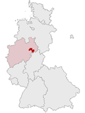 Deutschlandkarte, Position des Kreises Büren hervorgehoben