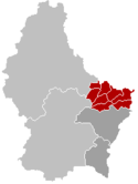 Lagekarte Kanton Echternach