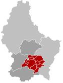 Lagekarte Kanton Luxemburg