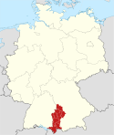 Locator map Schwaben in Germany.svg