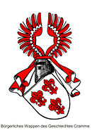 Bürgerliches Wappen der Familie von Cramm