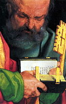 Simon Petrus, Teilansicht des Bildes Die vier Apostel von Albrecht Dürer