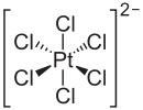 Struktur des Hexachloridoplatinat-Ions