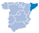 Spanien, Region Katalonien hervorgehoben