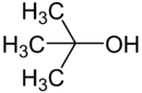 Strukturformel von tert-Butylalkohol