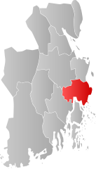 Lage der Kommune in der Provinz Vestfold