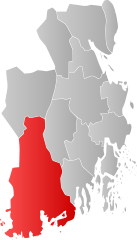 Lage der Kommune in der Provinz Vestfold