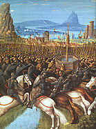 Schlacht am Brunnen von Cresson, spätmittelalterliche Darstellung