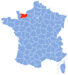 Lage von Calvados in Frankreich