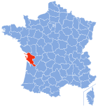 Lage von Charente-Maritime in Frankreich