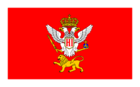 Nationalflagge des Fürstentums Montenegro
