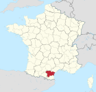 Lage des Departements Aude in Frankreich