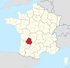 Lage des Departements Dordogne in Frankreich
