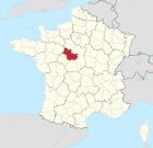 Lage des Departements Loir-et-Cher in Frankreich