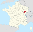 Lage des Departements Haute-Saône in Frankreich