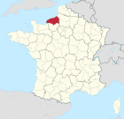 Lage des Departements Seine-Maritime in Frankreich