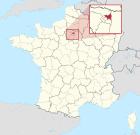 Lage des Departements Seine-Saint-Denis in Frankreich