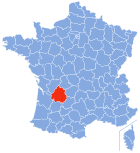 Lage von Dordogne in Frankreich