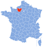 Lage von Eure in Frankreich