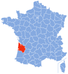 Lage von Gironde in Frankreich