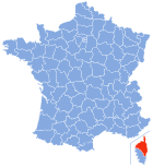 Lage von Haute-Corse in Frankreich