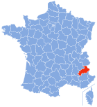 Lage von Hautes-Alpes in Frankreich