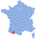 Lage von Hautes-Pyrénées in Frankreich