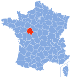 Lage von Indre-et-Loire in Frankreich