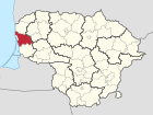 Lagekarte von Klaipėdos rajono savivaldybė