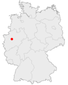 Deutschlandkarte, Lage der Stadt Bochum