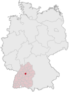 Lage des Stadtkreises Stuttgart in Deutschland