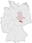 Lage des Burgenlandkreises in Deutschland